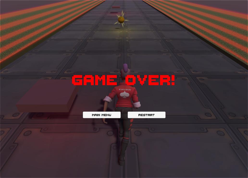 Game Over Screen - Final score display with restart option